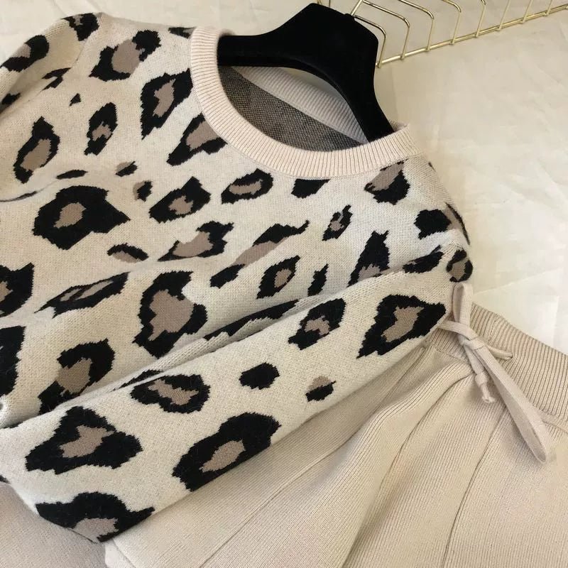 Leopard Pullover & Skinny Pants Set