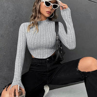 Long Sleeve Cropped Winter Top