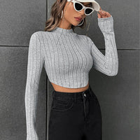 Long Sleeve Cropped Winter Top