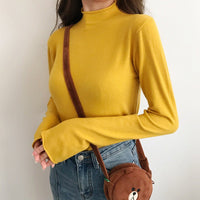 Semi-Turtleneck Sweet Commuter Pullover