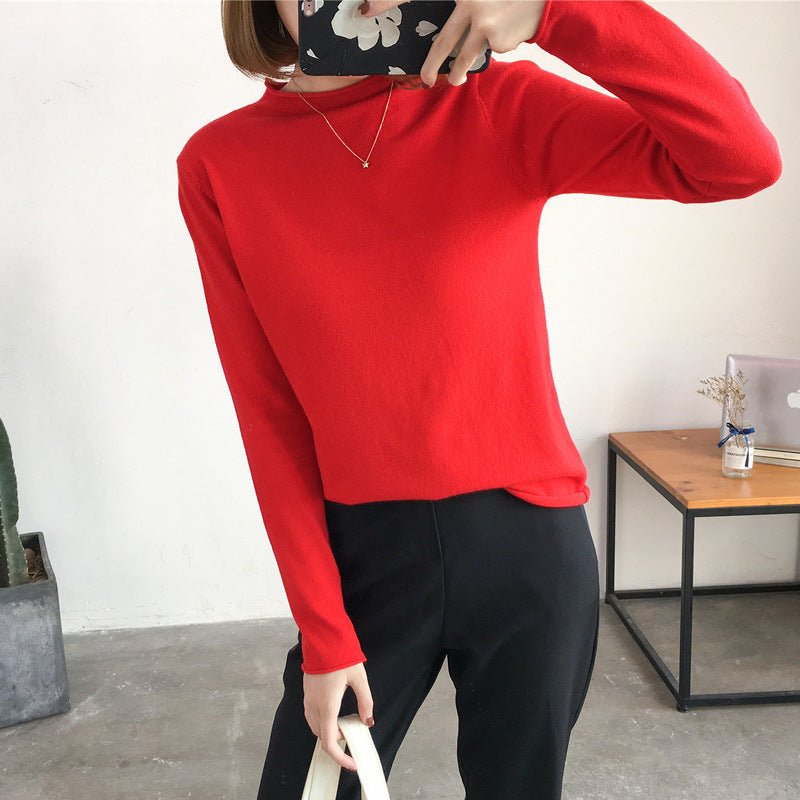 Semi-Turtleneck Sweet Commuter Pullover
