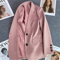 Loose Straight Office Blazer