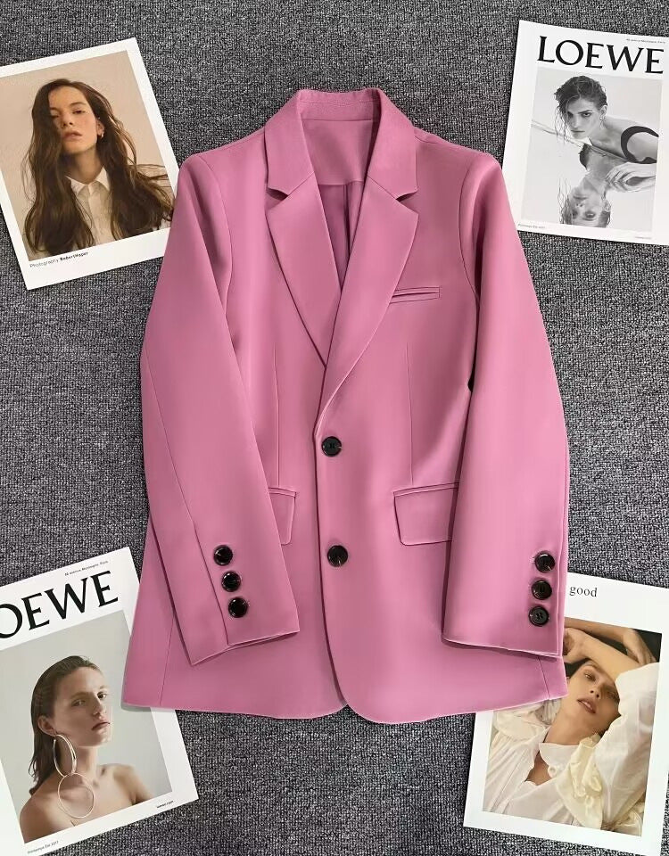 Loose Straight Office Blazer