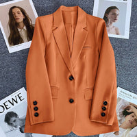 Loose Straight Office Blazer