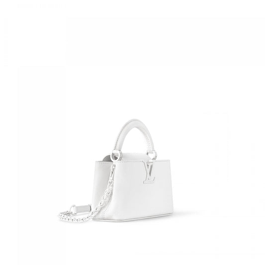 M23956 Capucines East-West Mini Optic White
