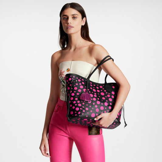 x YK Neverfull MM M46419 Noir Fuchsia