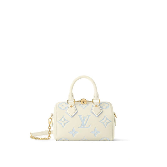 M46883 Speedy Bandoulière 20 Bicolor Monogram Empreinte Leather Blue