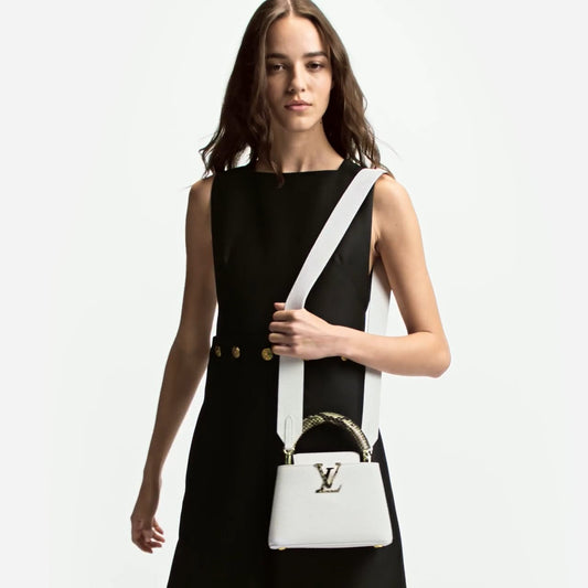 N98477 Capucines Mini Python Snow White