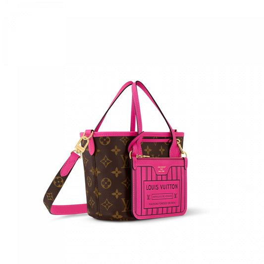 M12106 Neverfull Bandoulière Inside Out BB Rose