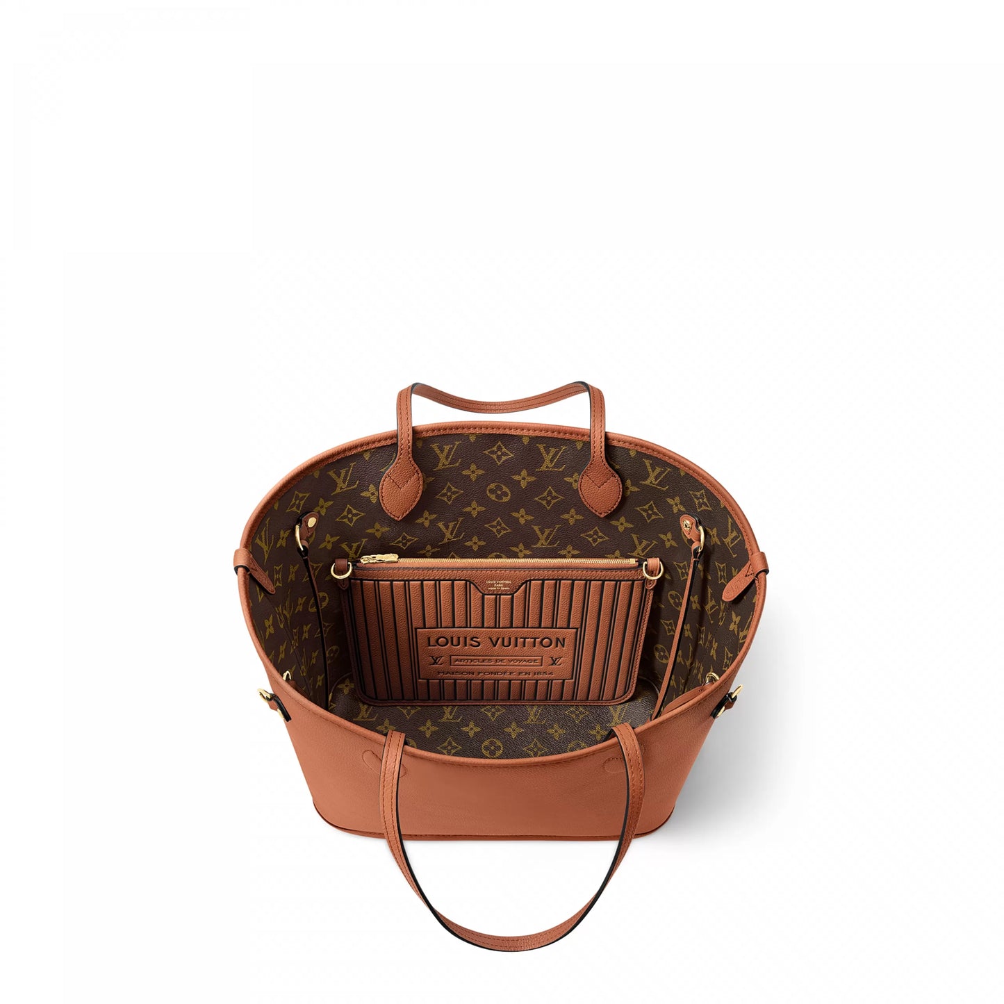 M12061 Neverfull Inside Out MM Tan