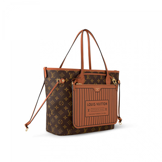 M12061 Neverfull Inside Out MM Tan