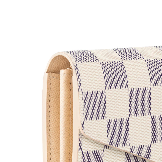 Damier Azur Canvas N63208 Sarah Wallet