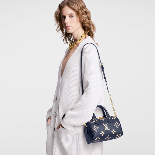 M47048 Speedy Bandoulière 20 Navy Blue/Cream