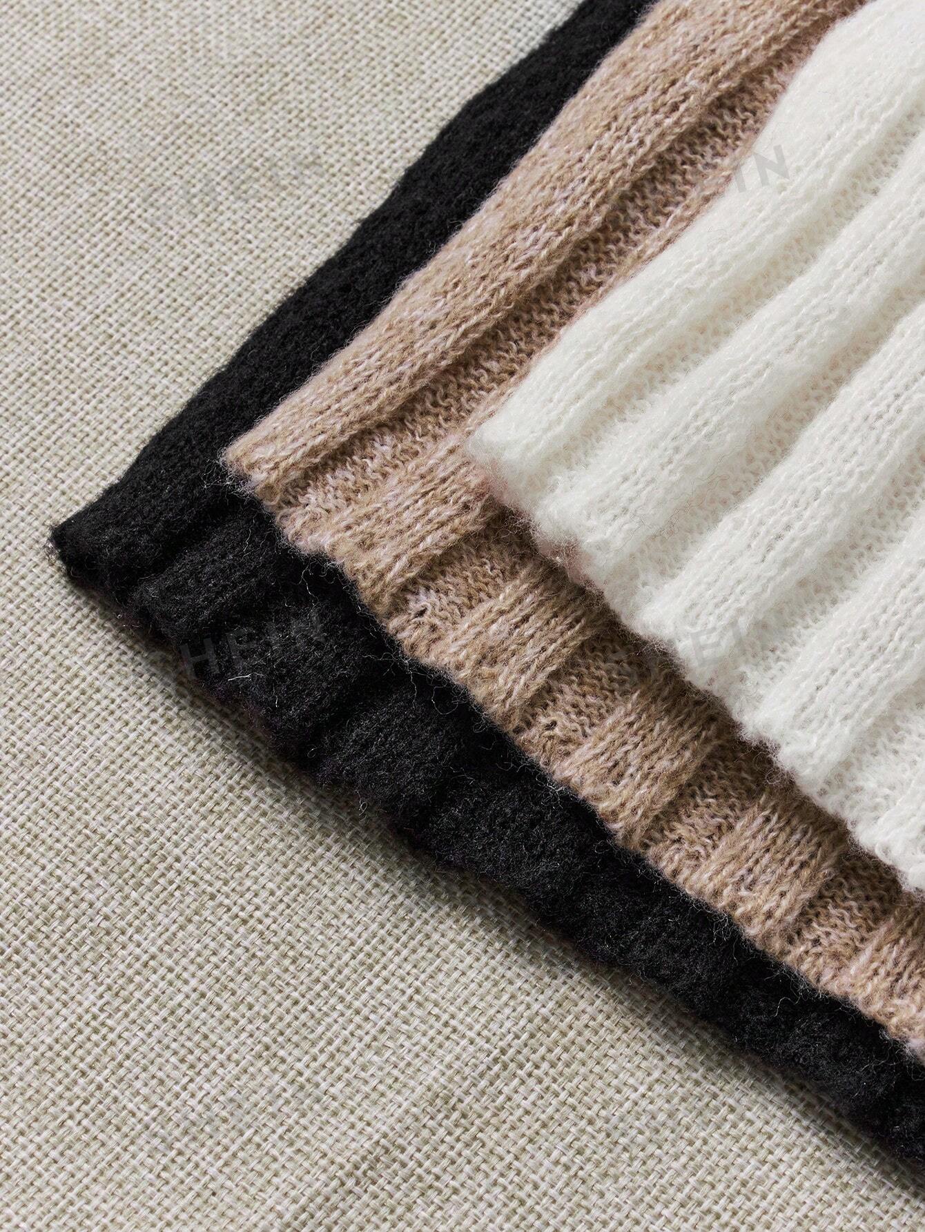 LUNE 3-Piece Ribbed Turtleneck Set