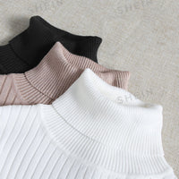 LUNE 3-Piece Ribbed Turtleneck Set