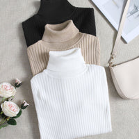 LUNE 3-Piece Ribbed Turtleneck Set