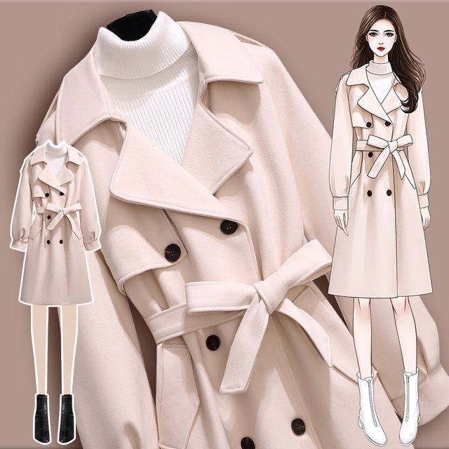 Mid-Length Thick Wool Coat