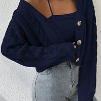MOOSTA Cable Knit Cardigan & Cami Set