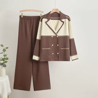 Viscose Long Sleeve Casual Pants Set