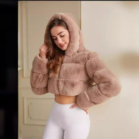 New Crop Faux Fur Coat