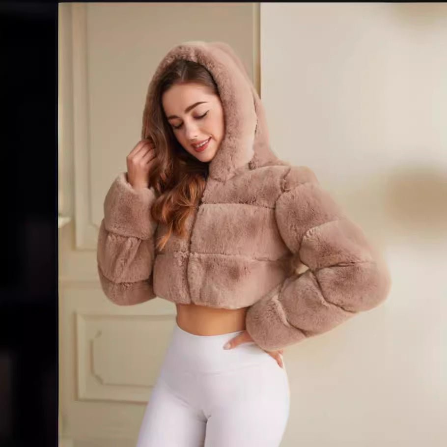New Crop Faux Fur Coat