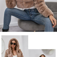 New Crop Faux Fur Coat