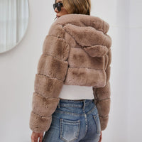 New Crop Faux Fur Coat