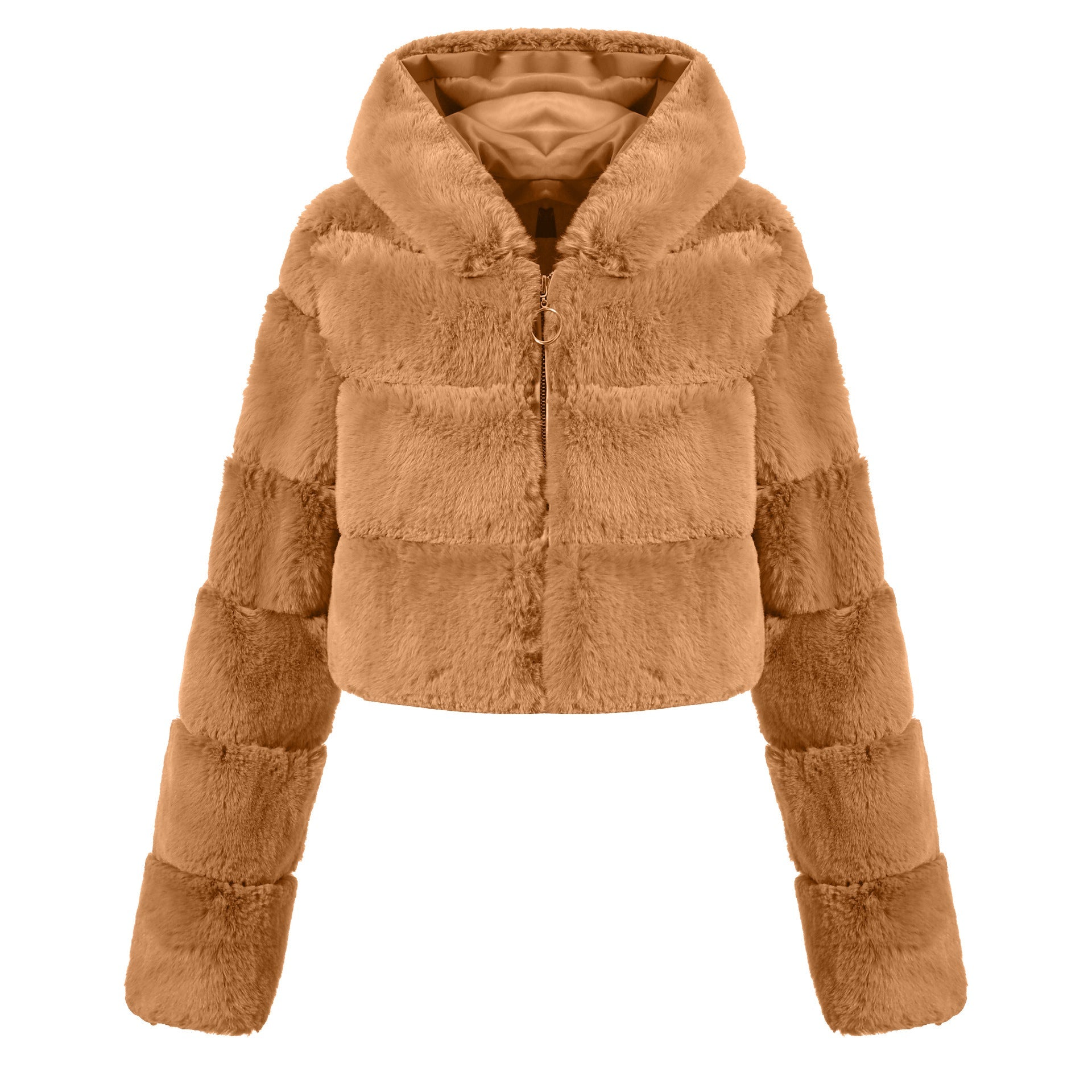 New Crop Faux Fur Coat