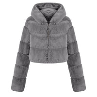 New Crop Faux Fur Coat