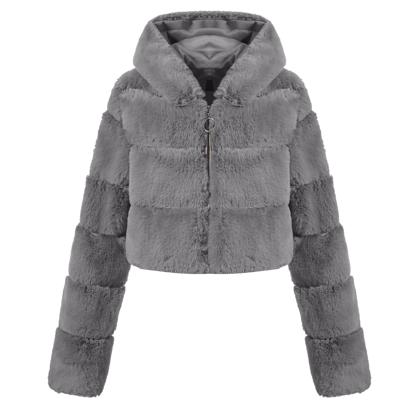 New Crop Faux Fur Coat