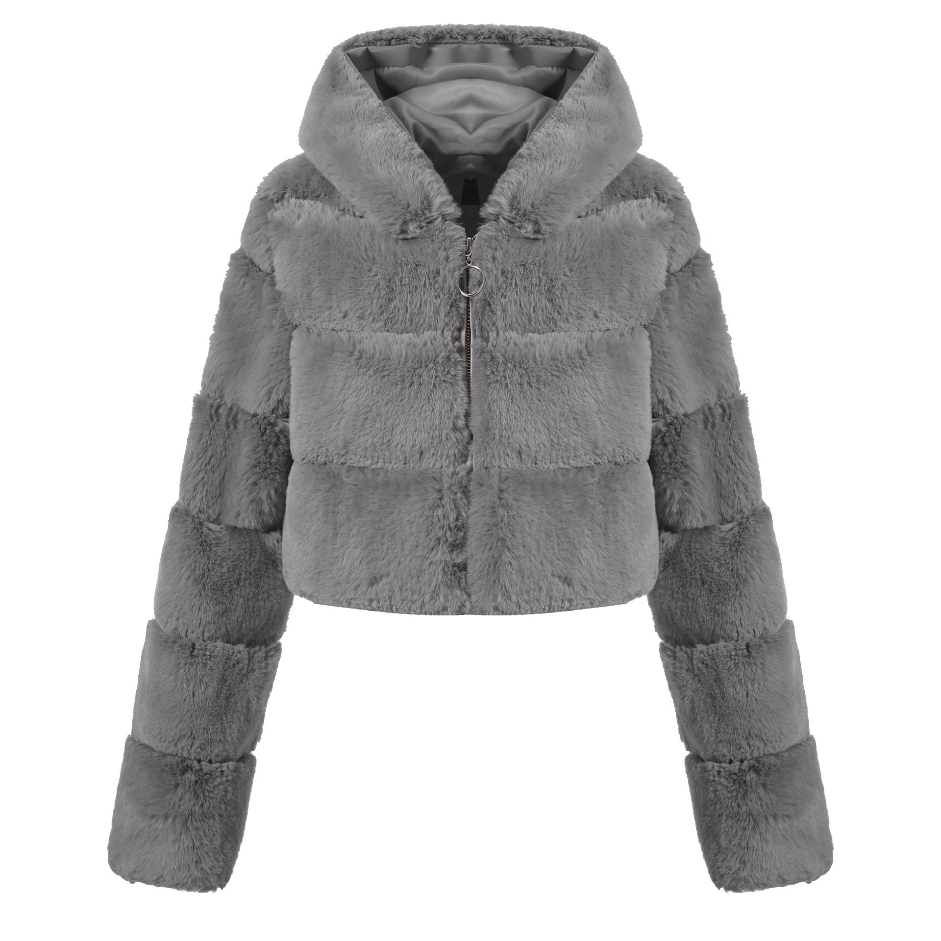 New Crop Faux Fur Coat