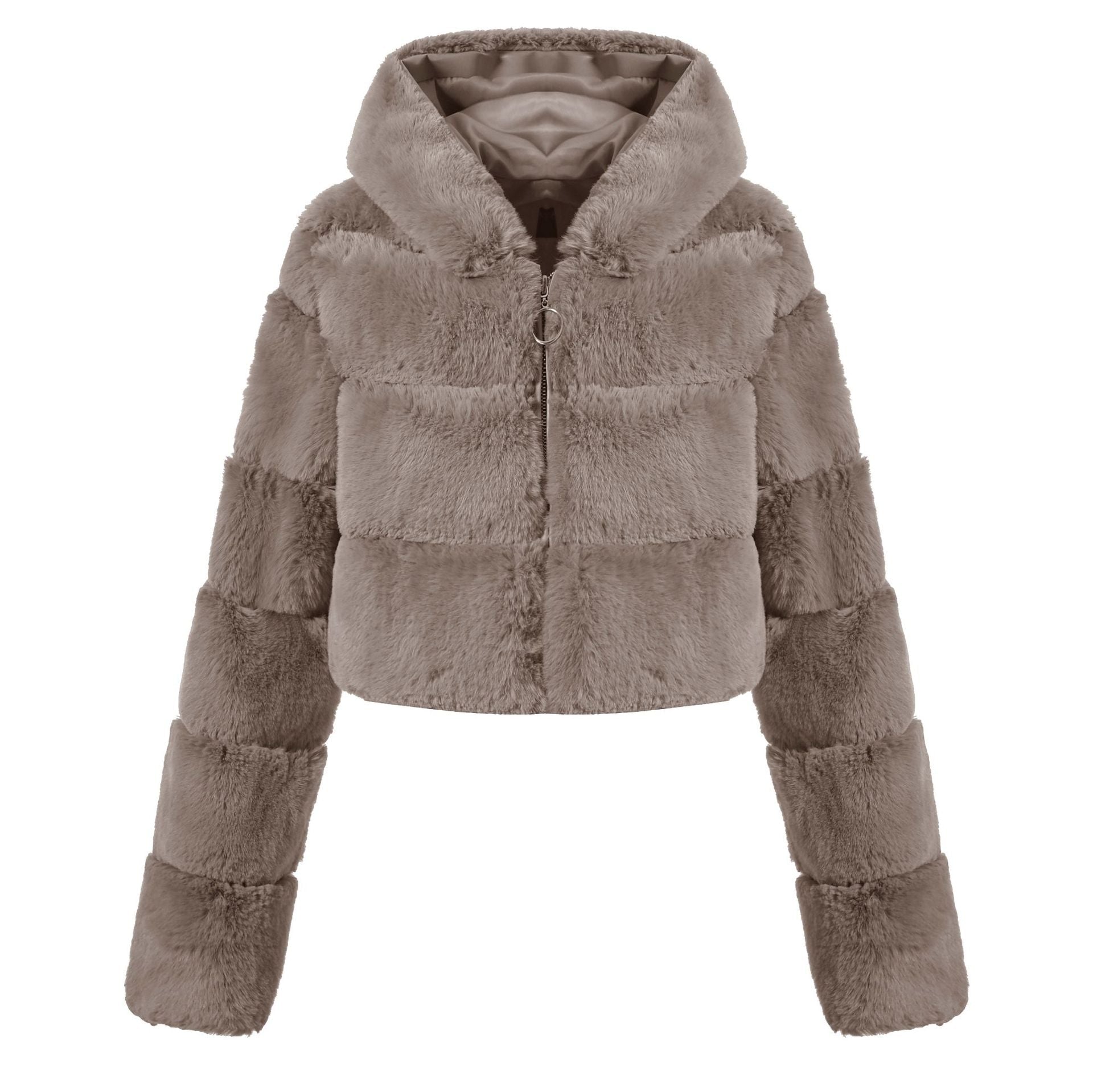 New Crop Faux Fur Coat