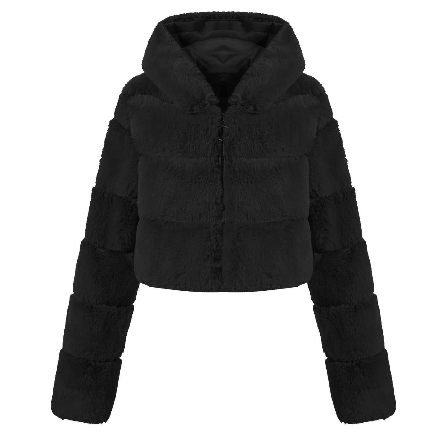 New Crop Faux Fur Coat