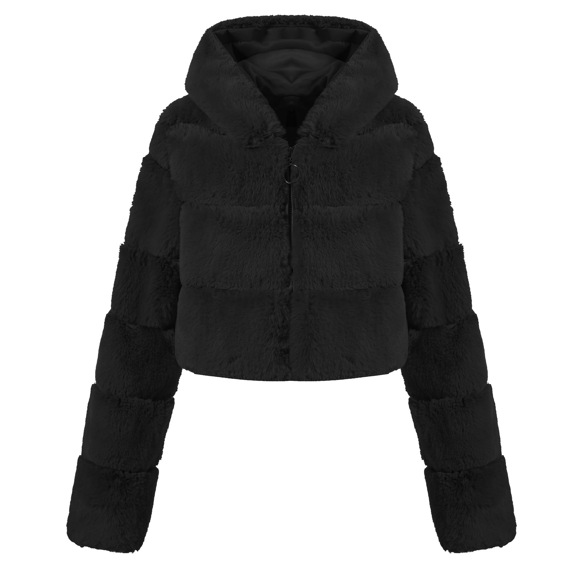 New Crop Faux Fur Coat