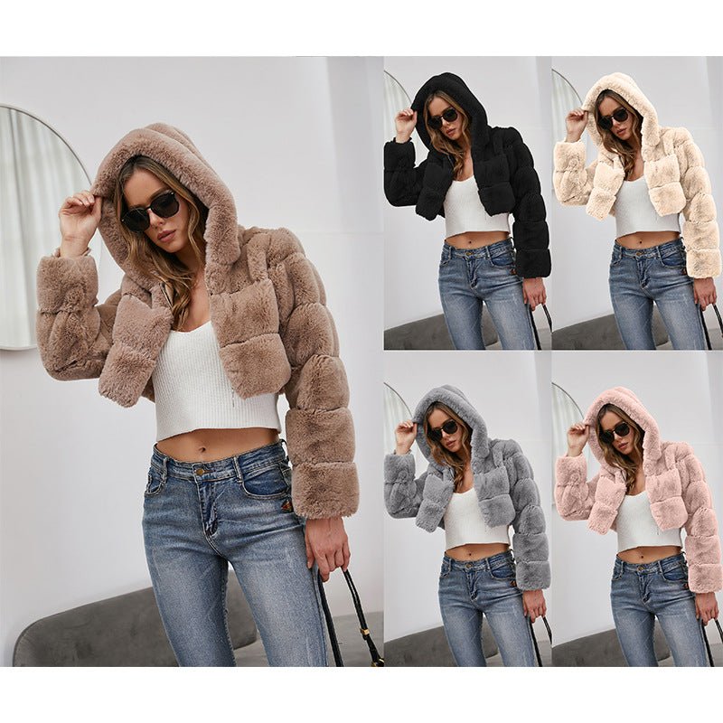 New Crop Faux Fur Coat