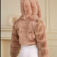 New Crop Faux Fur Coat