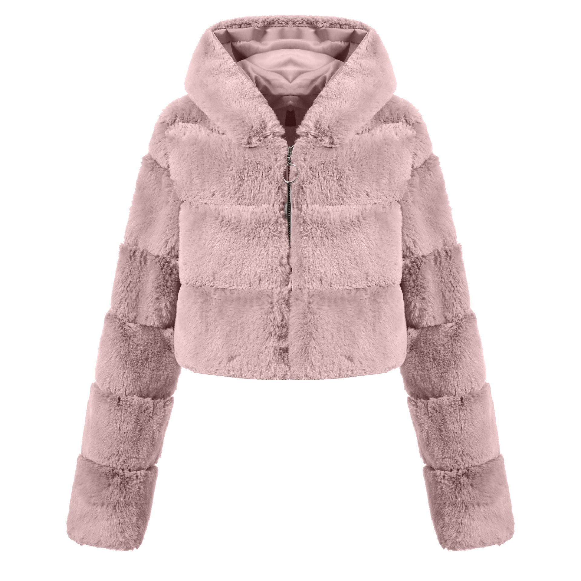 New Crop Faux Fur Coat