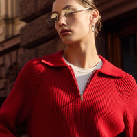 Casual POLO Collar Knit Pullover