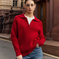 Casual POLO Collar Knit Pullover