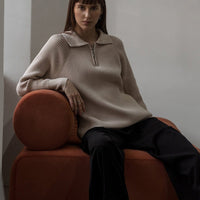 Casual POLO Collar Knit Pullover