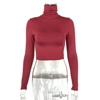 Slim S-xy Cropped High Neck Top