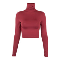 Slim S-xy Cropped High Neck Top