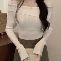 Irregular One-Shoulder Knit Top