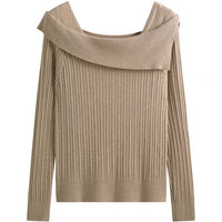Irregular One-Shoulder Knit Top
