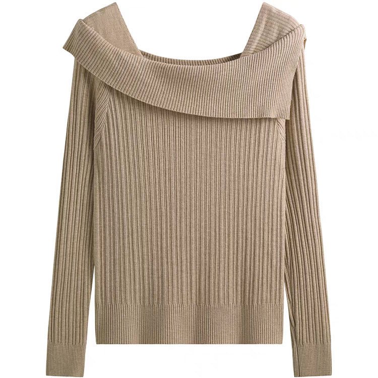 Irregular One-Shoulder Knit Top