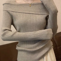 Irregular One-Shoulder Knit Top