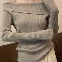 Irregular One-Shoulder Knit Top