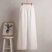 Polo Collar Knit Pullover & Wide Trousers Set