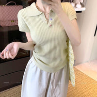 Slim Fit Polo Knit T-Shirt