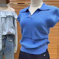 Slim Fit Polo Knit T-Shirt